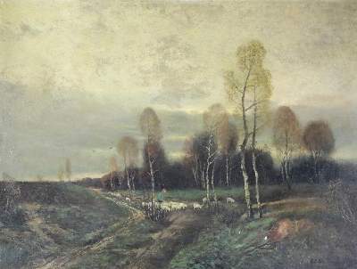 Bild Nr.1: 132-4033 Schafherde: (Künstlergraphik)