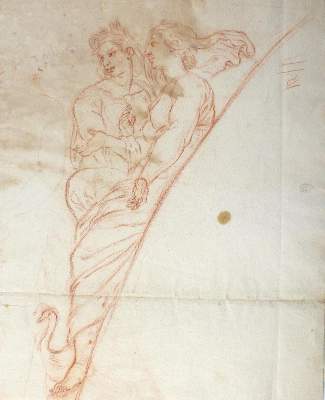 Bild Nr.1: 132-4269 Dante und Beatrice: (Künstlergraphik, Zeichnung)