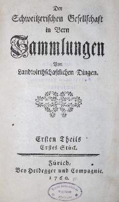 Bild Nr.1: 132-524 Schweitzerischen Gesellschaft in Bern, Der,: (Land- und Forstwirtschaft, Landwirtschaft)