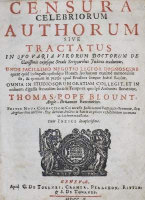 Bild Nr.1: 132-673 Blount,T.P.: (Lexika - Wörterbücher - Sprachwissenschaften)