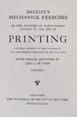 Bild Nr.1: 132-711 Moxon,J.: (Typographie und Kalligraphie)
