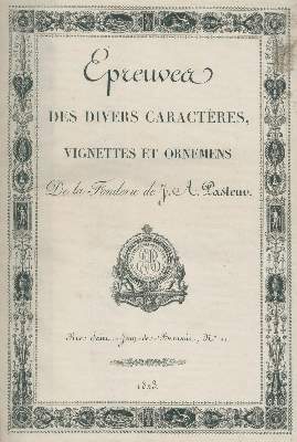 Bild Nr.1: 132-712 Pasteur,J.A.: (Typographie und Kalligraphie)
