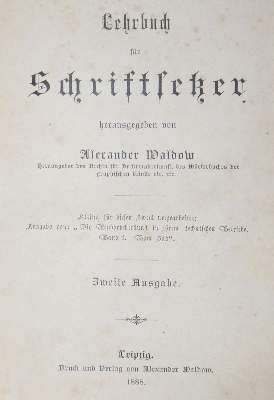Bild Nr.1: 132-725 Waldow,A.: (Typographie und Kalligraphie)