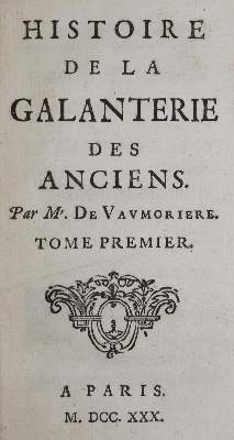 Bild Nr.1: 132-755 Vaumoriere,(O.)de.: (Erotika - Galantes)