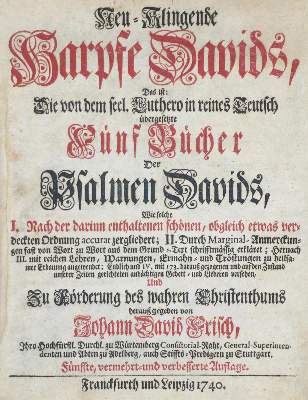 Bild Nr.1: 132-78 Frisch,J.D.: (Alte Drucke, Handschriften und Theologie)