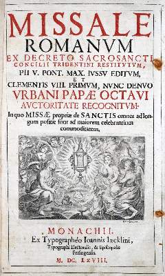 Bild Nr.1: 132-81 Missale Romanum: (Gesangbücher)