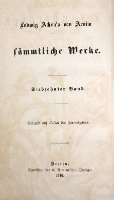 Bild Nr.2: 132-859 Arnim,L.A.v. u. C.Brentano.: (Literatur und illustrierte Bücher bis 19.Jahrhundert)