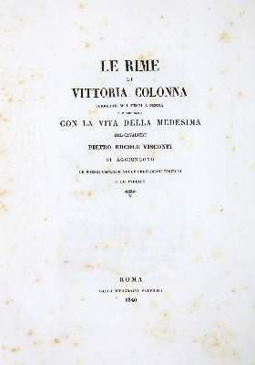 Bild Nr.1: 132-878 Colonna,V.: (Literatur und illustrierte Bücher bis 19.Jahrhundert)