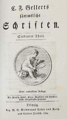 Bild Nr.1: 132-912 Gellert,C.F.: (Literatur und illustrierte Bücher bis 19.Jahrhundert)