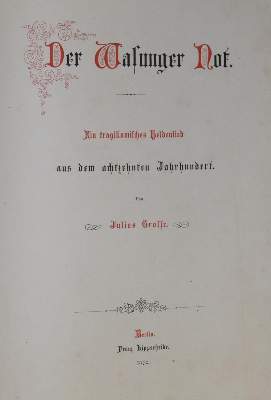 Bild Nr.1: 132-930 Grosse,J.: (Literatur und illustrierte Bücher bis 19.Jahrhundert)