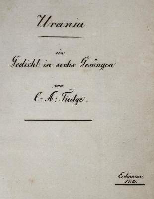 Bild Nr.1: 132-932 Tiedge,C.A.: (Handschriften)