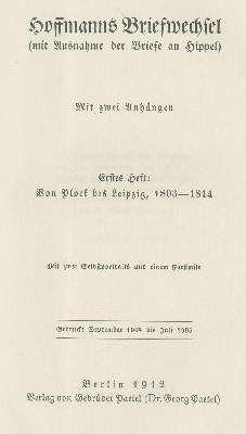 Bild Nr.1: 132-939 Hoffmann,E.T.A.: (Literatur und illustrierte Bücher bis 19.Jahrhundert)