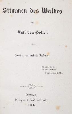 Bild Nr.1: 132-941 Holtei,K.v.: (Literatur und illustrierte Bücher bis 19.Jahrhundert)