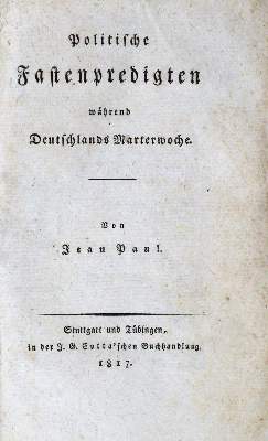 Bild Nr.2: 132-946 Jean Paul (d.i. J.P.F.Richter).: (Literatur und illustrierte Bücher bis 19.Jahrhundert)