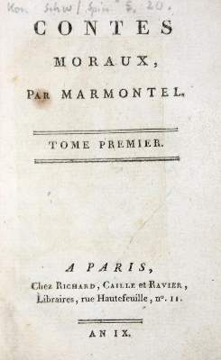 Bild Nr.2: 132-981 Marmontel,(J.F.).: (Literatur und illustrierte Bücher bis 19.Jahrhundert)