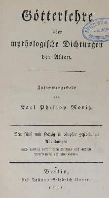 Bild Nr.1: 132-995 Moritz,K.P.: (Literatur und illustrierte Bücher bis 19.Jahrhundert)