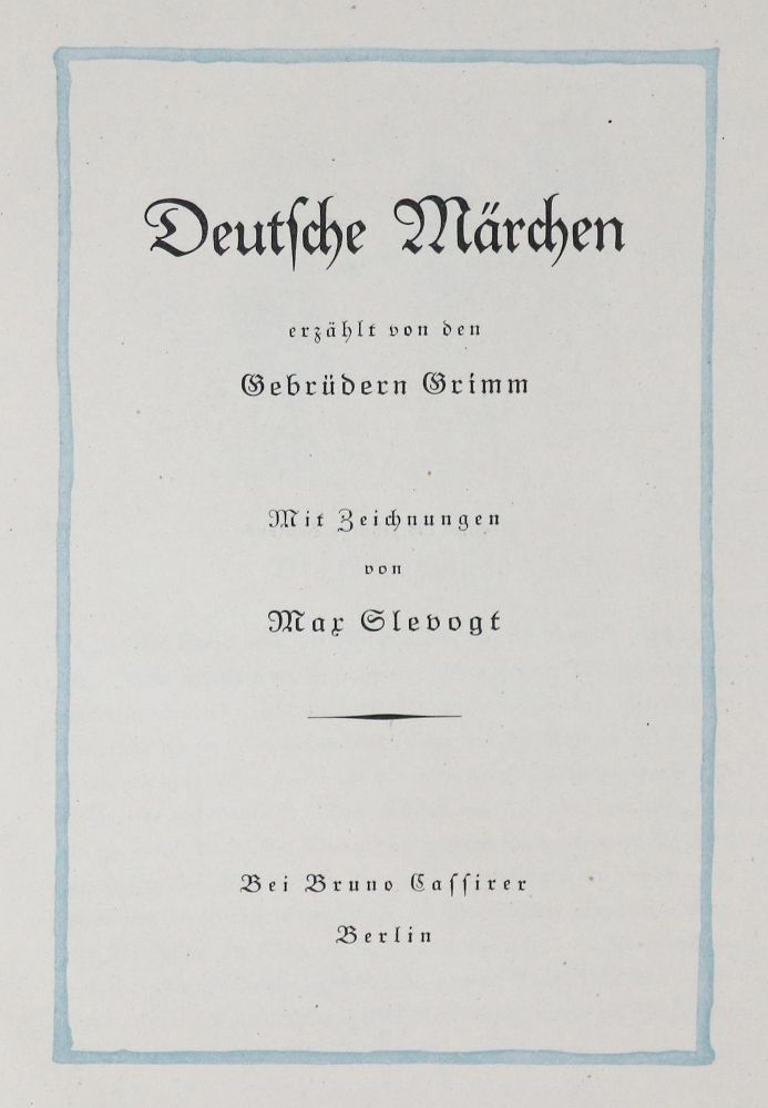 Große Abbildung Nr.2: 133-1010 Grimm, Brüder.: (Literatur und illustrierte Bücher 20.Jahrhundert - Alte Literatur in modernen Ausgaben)