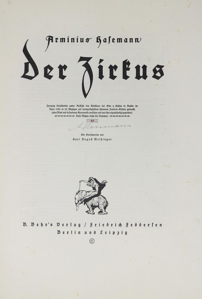 Große Abbildung Nr.3: 133-1020 Hasemann,A.: (Literatur und illustrierte Bücher 20.Jahrhundert - Alte Literatur in modernen Ausgaben)