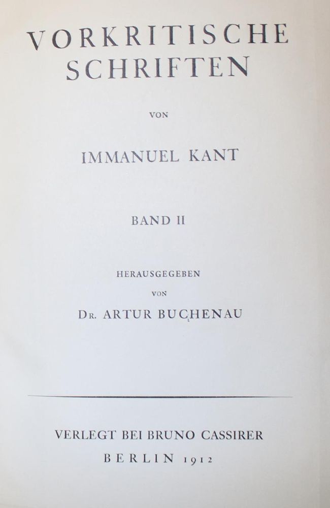 Große Abbildung Nr.1: 133-1054 Kant,I.: (Literatur und illustrierte Bücher 20.Jahrhundert - Alte Literatur in modernen Ausgaben)