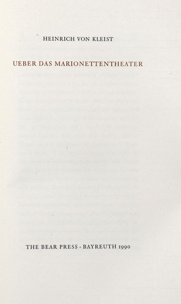 Große Abbildung Nr.2: 133-1055 Kleist, H. von,: (Literatur und illustrierte Bücher 20.Jahrhundert - Alte Literatur in modernen Ausgaben)