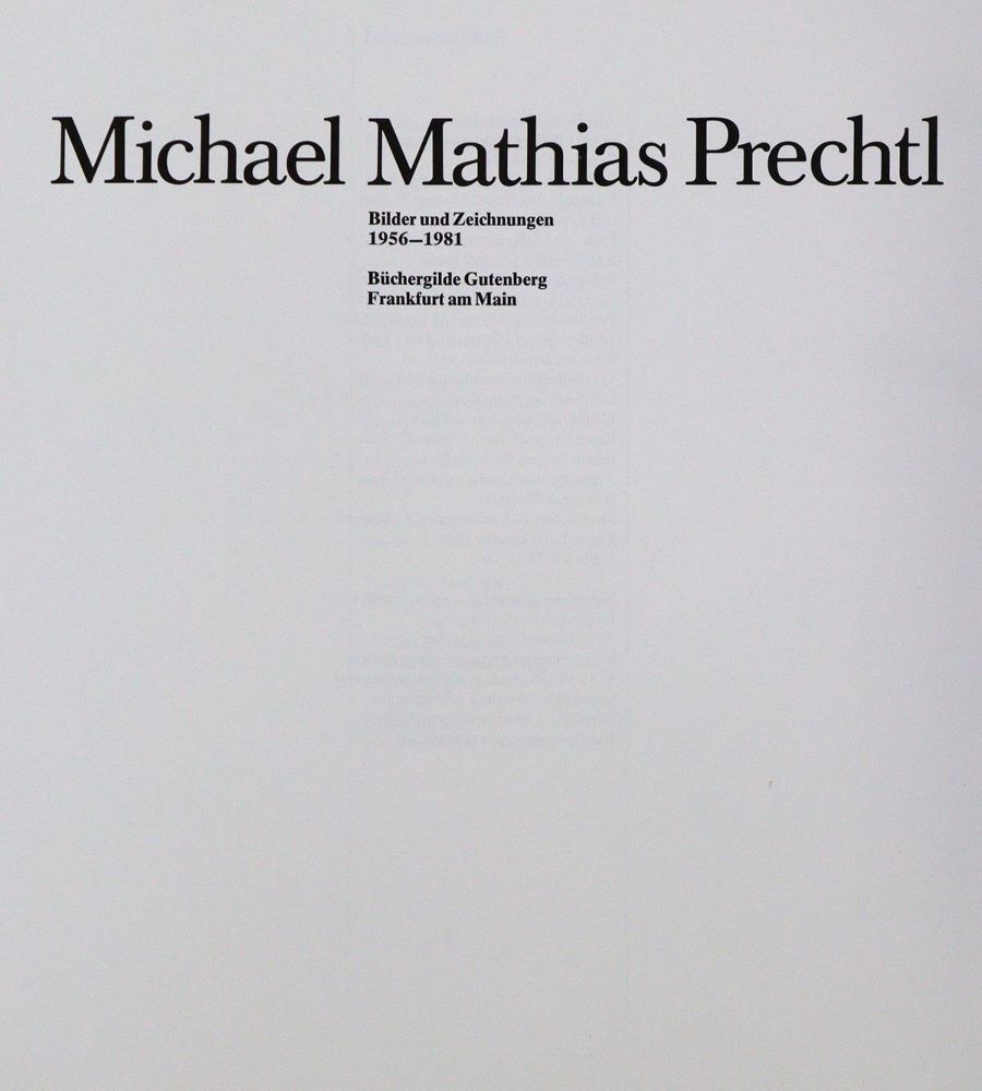 Große Abbildung Nr.5: 133-1103 Prechtl,M.M.: (Literatur und illustrierte Bücher 20.Jahrhundert - Alte Literatur in modernen Ausgaben)