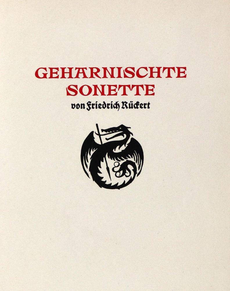 Große Abbildung Nr.2: 133-1115 Rückert,F.: (Literatur und illustrierte Bücher 20.Jahrhundert - Alte Literatur in modernen Ausgaben)