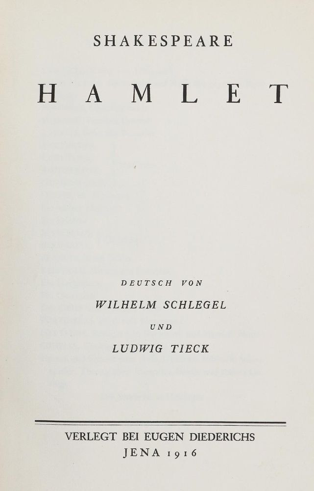 Große Abbildung Nr.1: 133-1137 Shakespeare, (W.).: (Literatur und illustrierte Bücher 20.Jahrhundert - Alte Literatur in modernen Ausgaben)