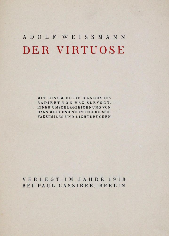 Große Abbildung Nr.2: 133-1142 Weissmann,A.: (Slevogt)