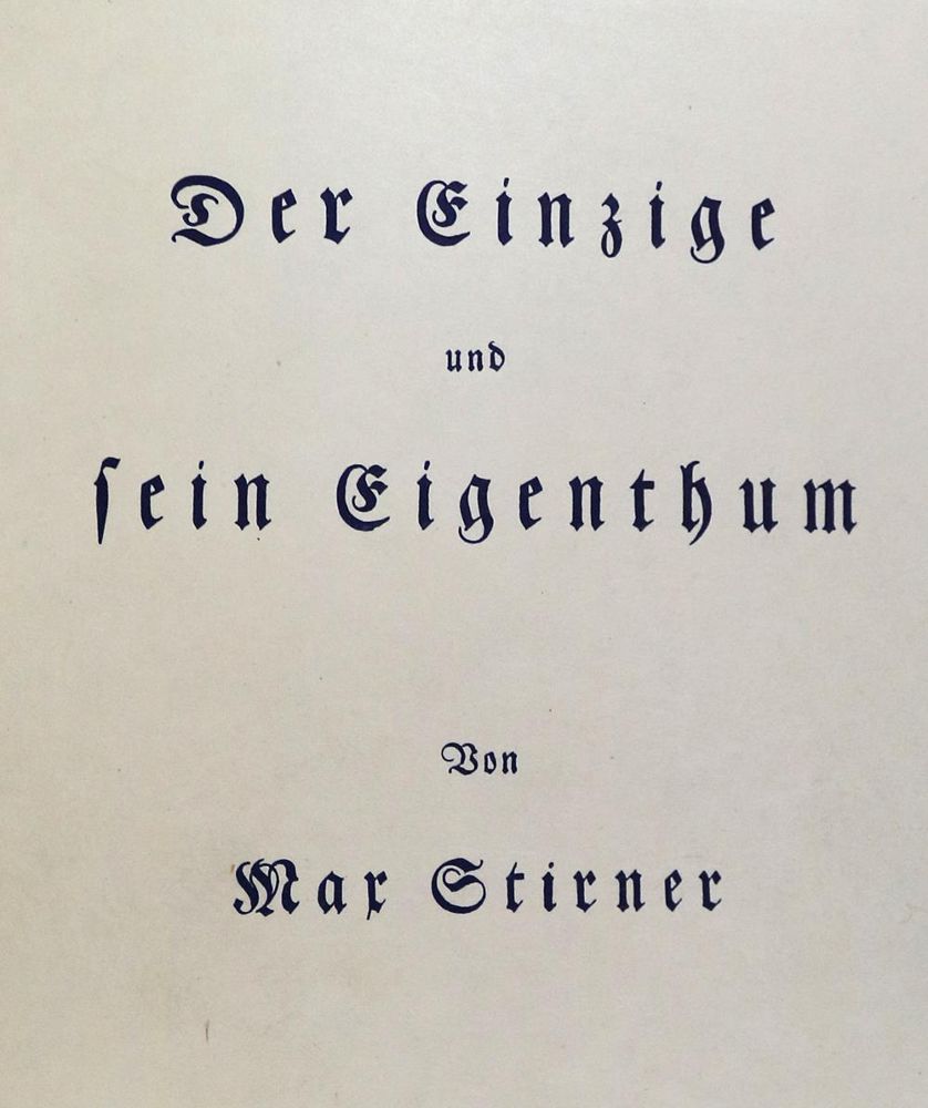 Große Abbildung Nr.1: 133-1146 Stirner,M. (= d.i. C.Schmidt).: (Literatur und illustrierte Bücher 20.Jahrhundert - Alte Literatur in modernen Ausgaben)