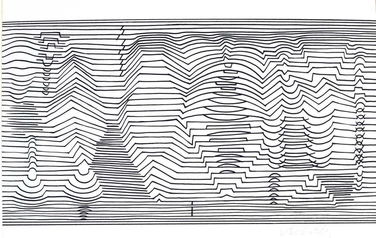 Große Abbildung Nr.6: 133-1153 Descartes,R.: (Vasarely)