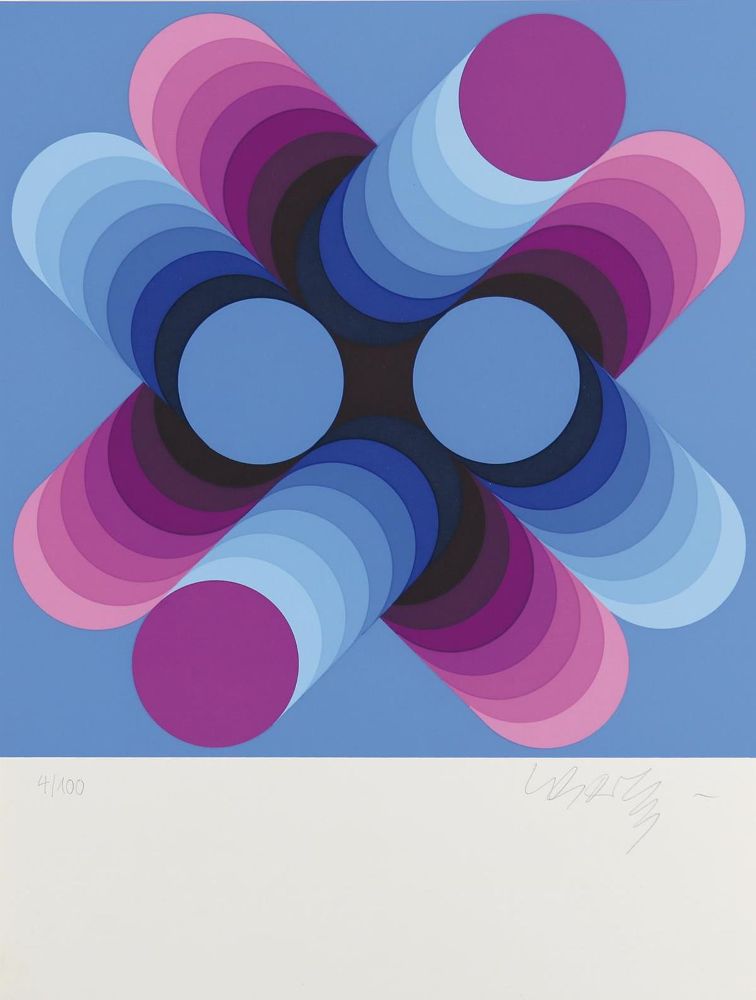 Große Abbildung Nr.1: 133-1154 Vasarely,V.: (Literatur und illustrierte Bücher 20.Jahrhundert - Alte Literatur in modernen Ausgaben)