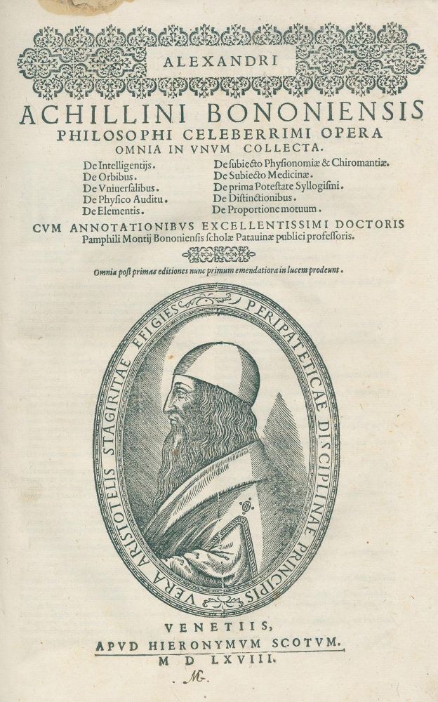 Große Abbildung Nr.1: 133-1191 Achillinus,A.: (Medizin)