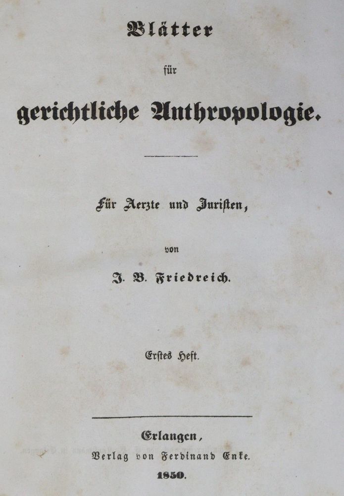 Große Abbildung Nr.1: 133-1201 Friedreich,J.B.: (Medizin)