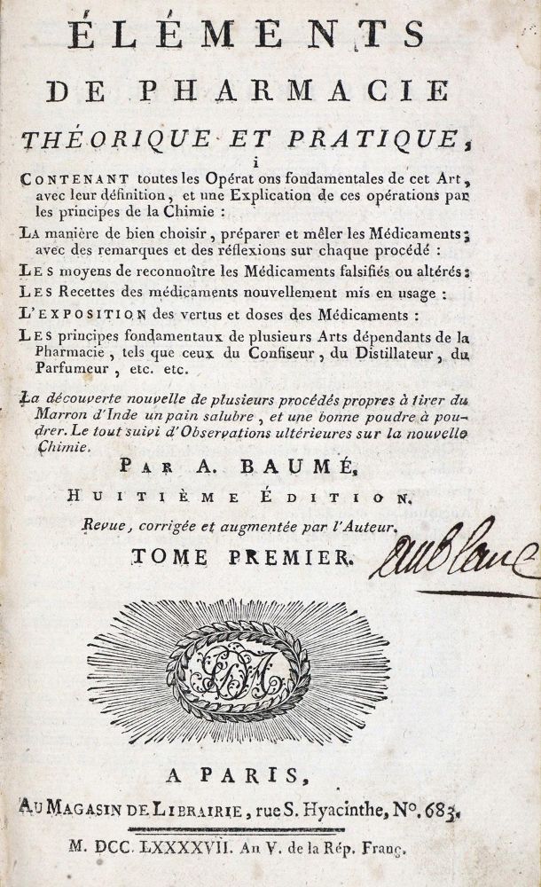 Große Abbildung Nr.2: 133-1218 Baume,A.: (Medizin, Pharmazie)