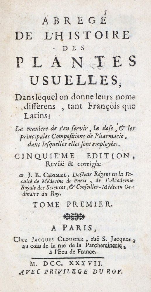 Große Abbildung Nr.1: 133-1219 Chomel,J.B.: (Medizin, Pharmazie)