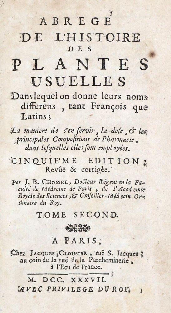 Große Abbildung Nr.3: 133-1219 Chomel,J.B.: (Medizin, Pharmazie)