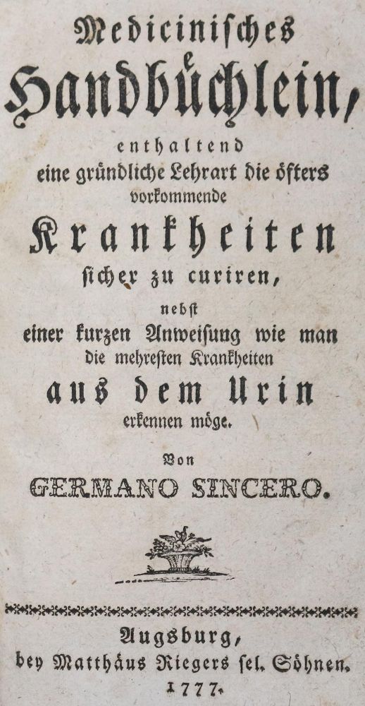 Große Abbildung Nr.1: 133-1227 Sincerus,G. (Pseud.).: (Medizin)