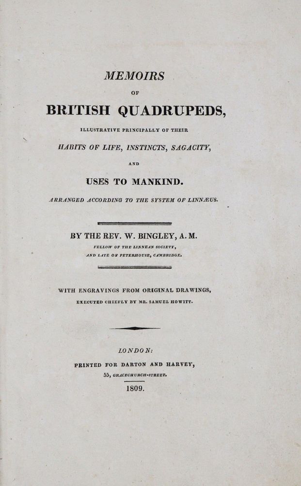 Große Abbildung Nr.3: 133-1234 Bingley,W.: (Zoologie)