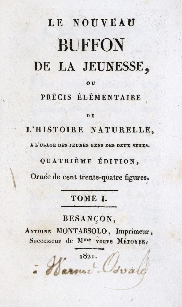 Große Abbildung Nr.1: 133-1237 Buffon,(G.L.L.)de.: (Zoologie)