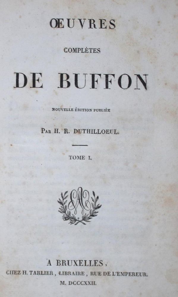 Große Abbildung Nr.1: 133-1238 Buffon,G.L.L.de.: (Zoologie)