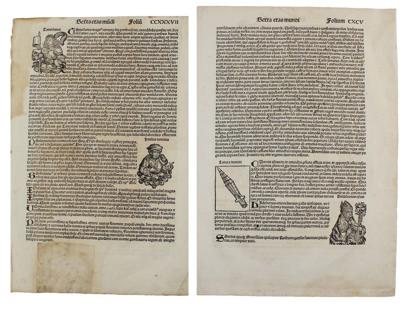 Große Abbildung Nr.2: 133-127 Schedel.: (Inkunabeln)