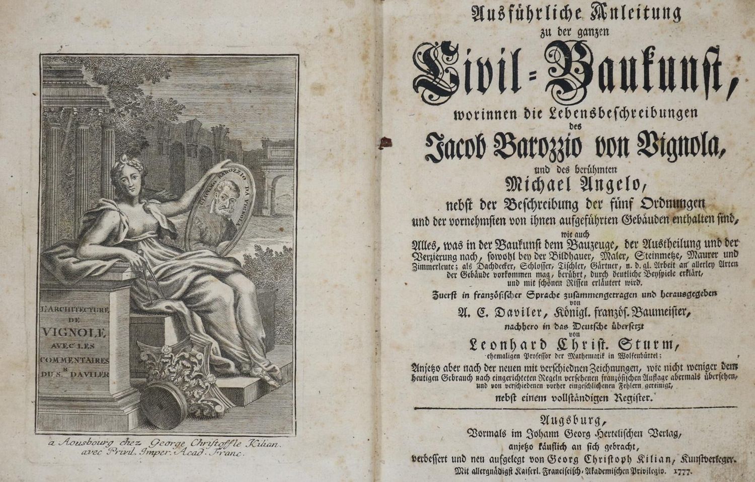 Große Abbildung Nr.2: 133-1293 Vignola, J.B.de,: (Verschiedene Gebiete - Varia, Bauwesen)
