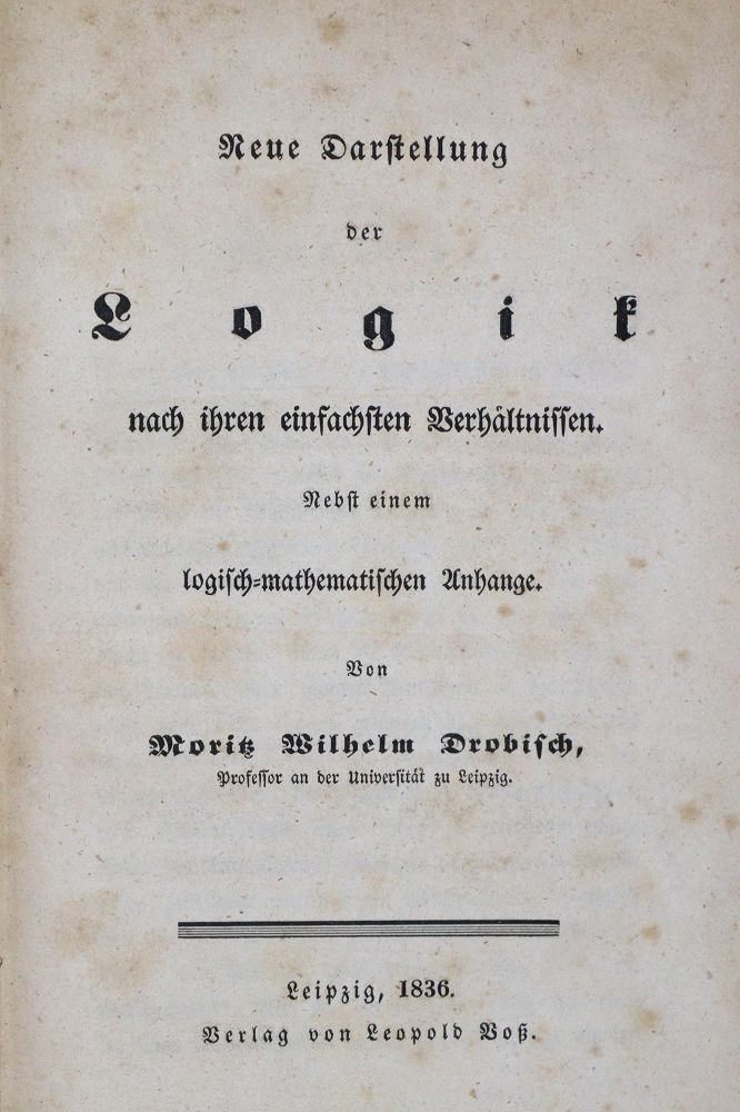 Große Abbildung Nr.1: 133-1296 Drobisch,M.W.: (Verschiedene Gebiete - Varia)