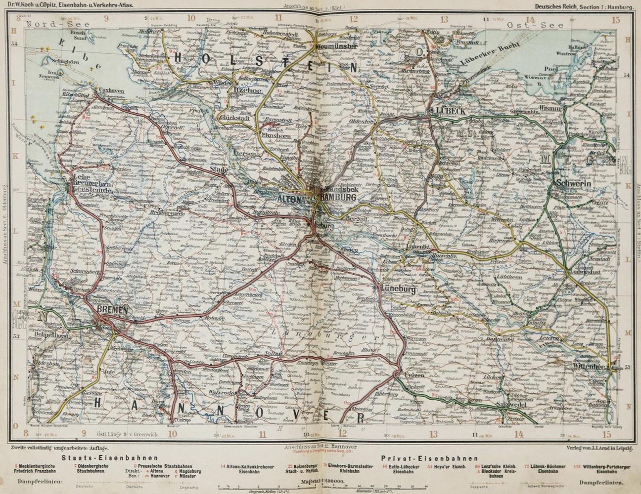 Große Abbildung Nr.1: 133-1299 Koch,W. u. C.Opitz. (Hrsg.).: (Verschiedene Gebiete - Varia, Eisenbahn)