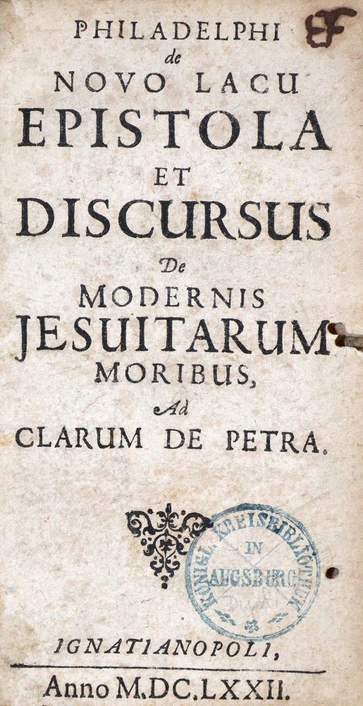 Große Abbildung Nr.1: 133-131 Philadelphi de Novo Lacu.: (Jesuiten)