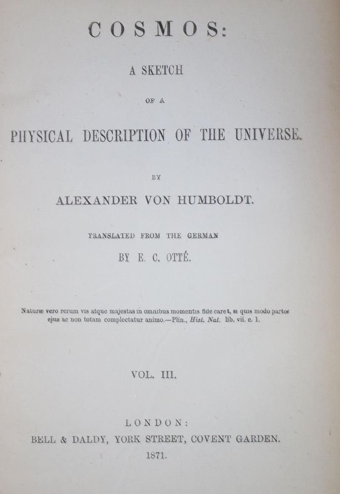 Große Abbildung Nr.1: 133-1313 Humboldt,A.v.: (Verschiedene Gebiete - Varia)