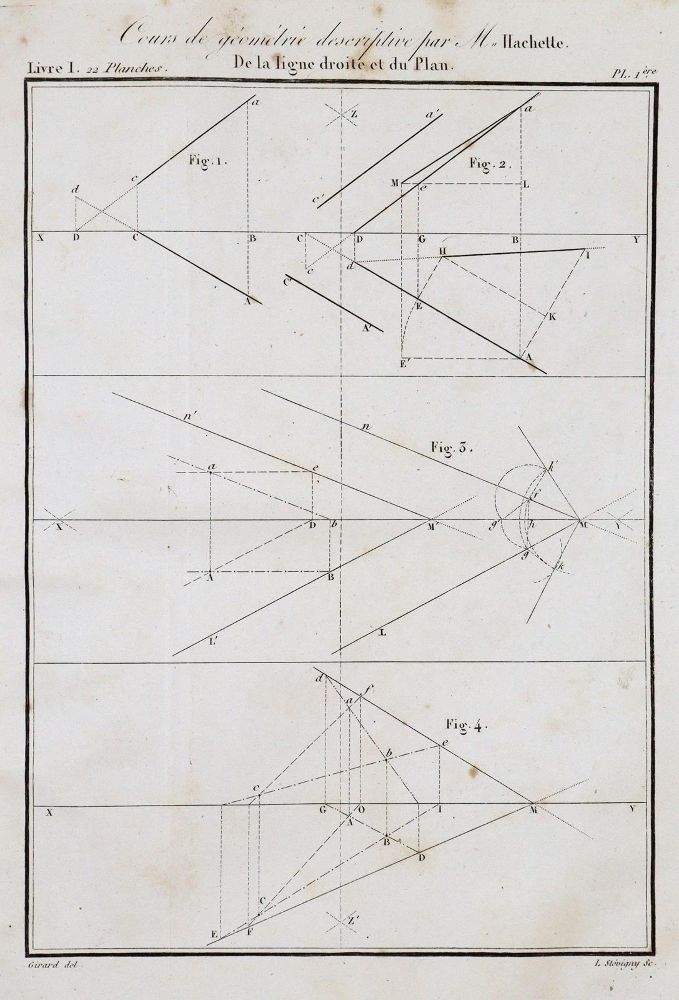Große Abbildung Nr.1: 133-1324 Hachette,(J.N.).: (Verschiedene Gebiete - Varia, Mathematik)