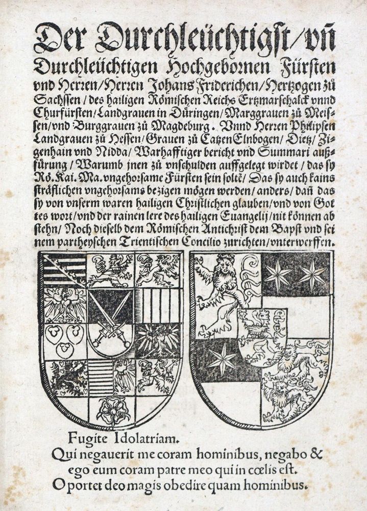 Große Abbildung Nr.1: 133-133 Johann Friedrich I. Kurfürst v. Sachsen u. Philipp v. Hessen.: (Alte Drucke, Handschriften und Theologie)
