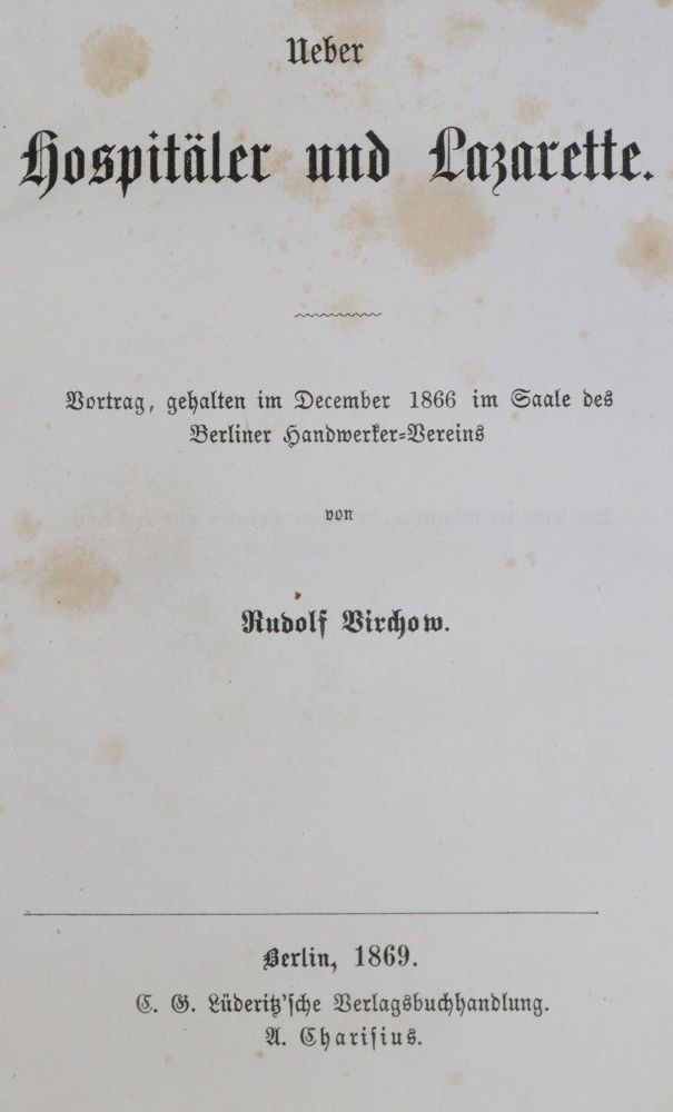 Große Abbildung Nr.1: 133-1342 Virchow,R. u. F.v.Holtzendorff (Hrsg.).: (Verschiedene Gebiete - Varia)