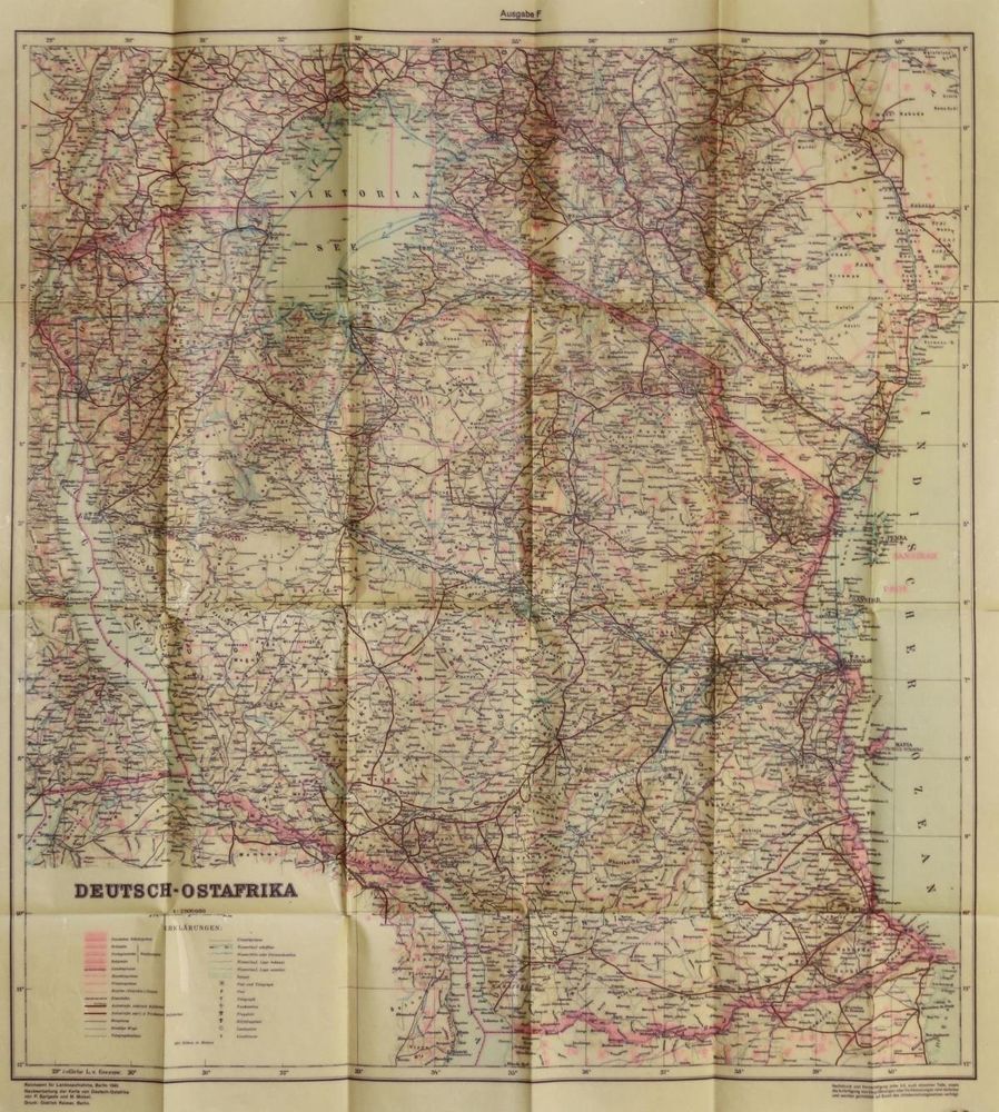 Große Abbildung Nr.1: 133-1353 Reichskarte: (Afrika, Ostafrika)